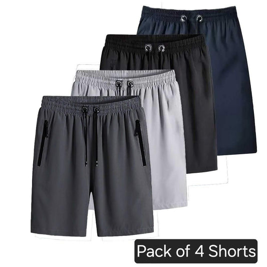 Combo of 4 Men's Stretchable and comfortable Cotton Shorts